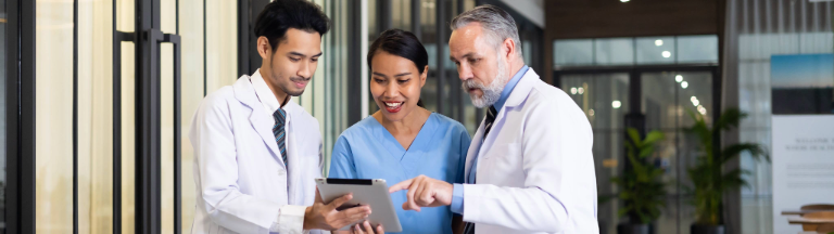 Doctors talking together