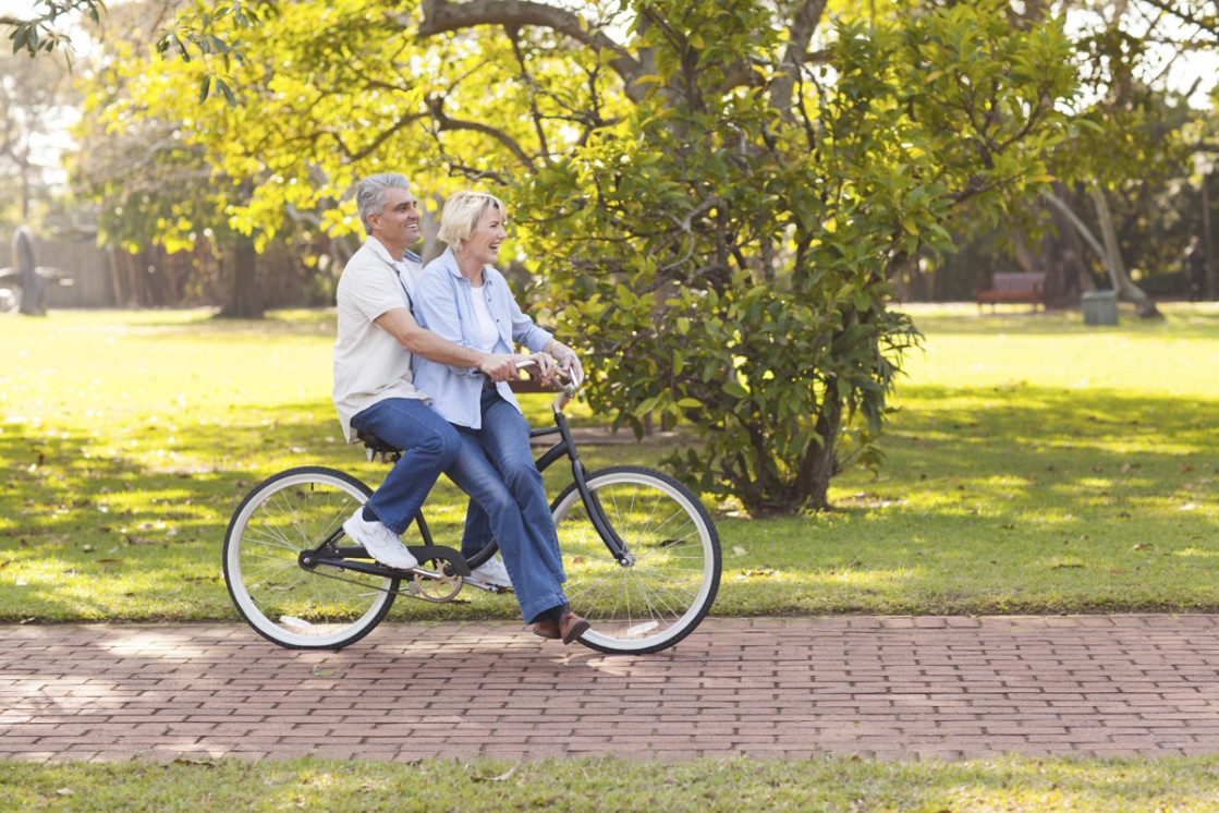 Couple on a bike
