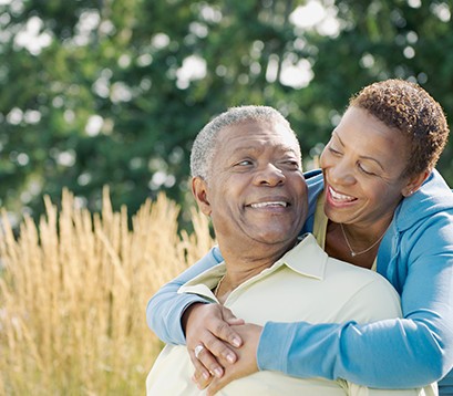 couple smiling at each other